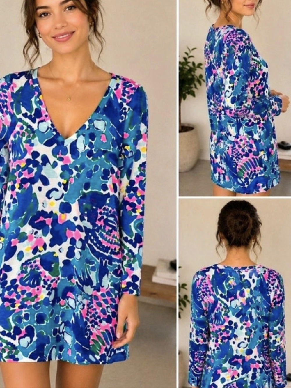 Lilly Pulitzer Paradis Swing Dress in the Hit the Spot Pattern -Size L